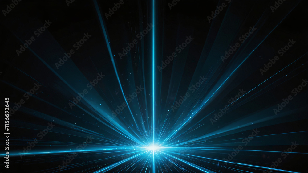 an explosion of blue light