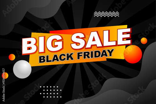 big sale banner promotion black friday with abstract shape and gradient color for  advertisement