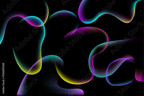 abstract poster with gradient colors bubble for banner background and wallpaper