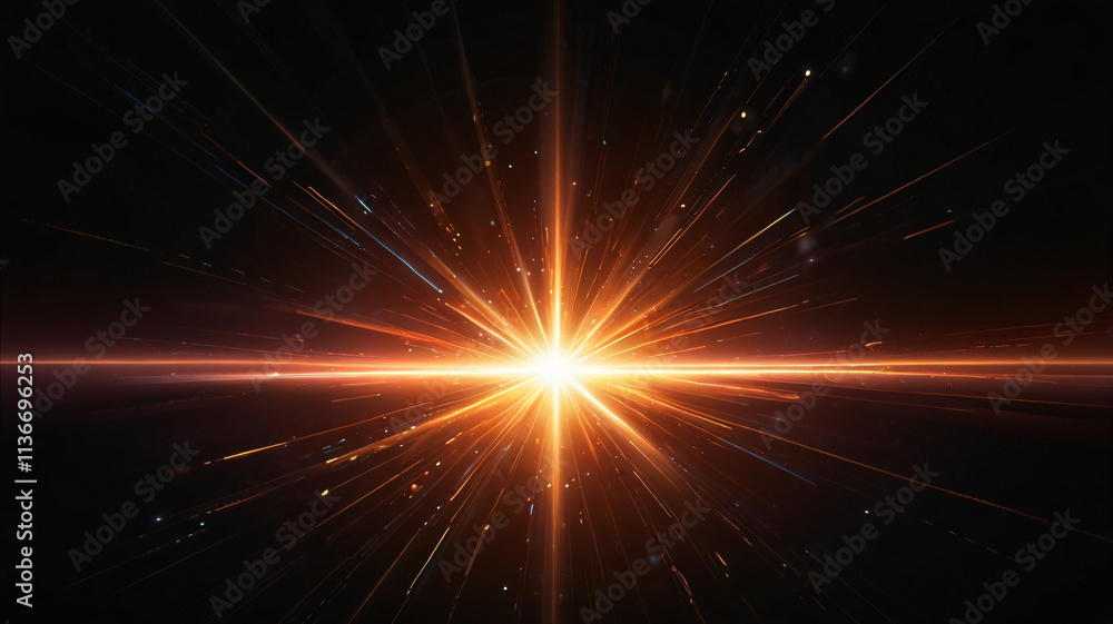 Fototapeta premium Abstract light burst with ray