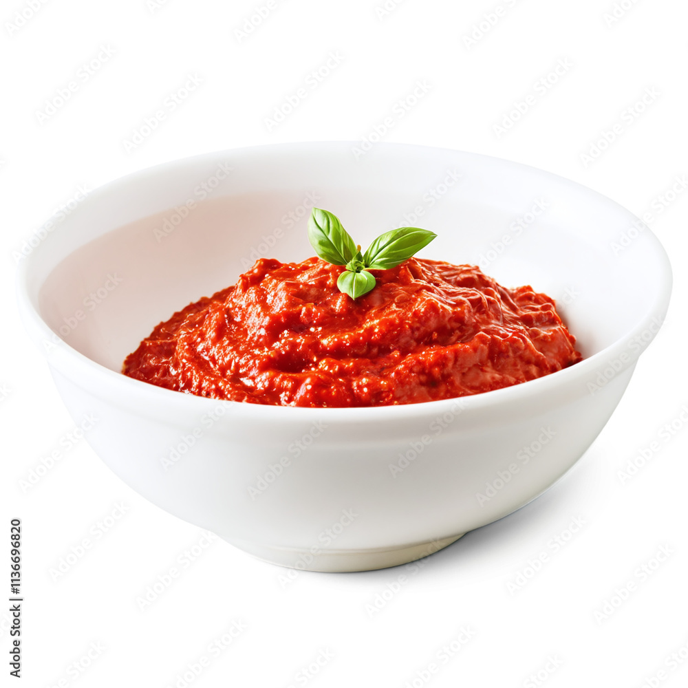 a bowl with tomato paste sauce isolated on transparent background a bowl with tomato paste sauce isolated on transparent background
