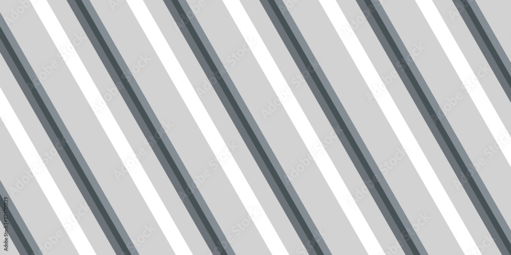 Obraz premium Geometric abstract design with diagonal stripes. Grey and white.