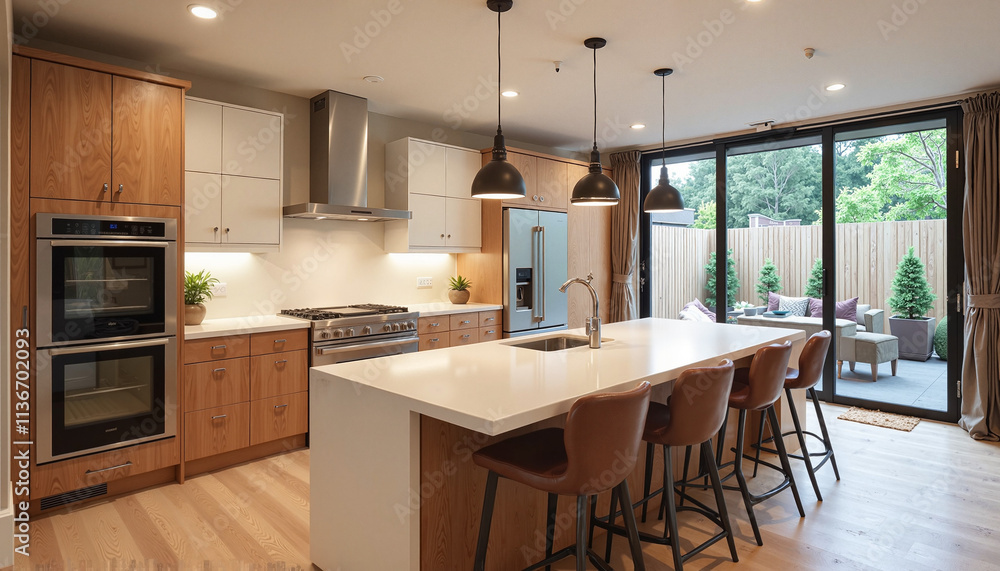 Fototapeta premium Spacious Kitchen for a Large Company