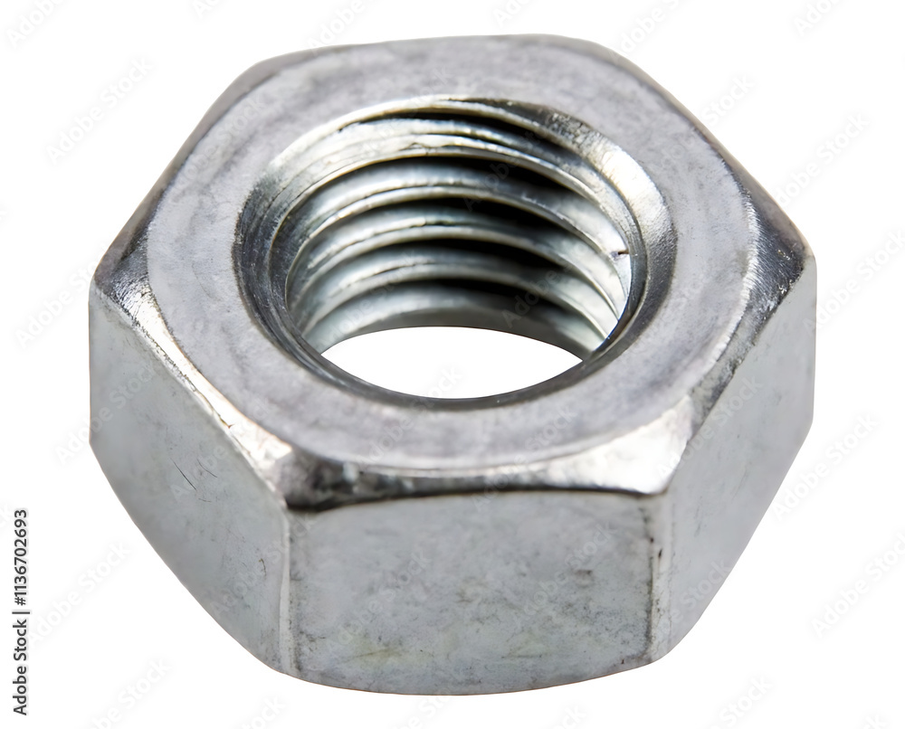 Hex Nut, Isolated on White Background PNG.AI GENERATED Hex Nut, Isolated on White Background PNG.AI GENERATED