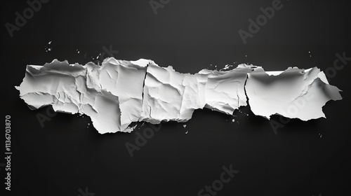 Silver ripped paper with black dop background for your design background, presentation background

 photo