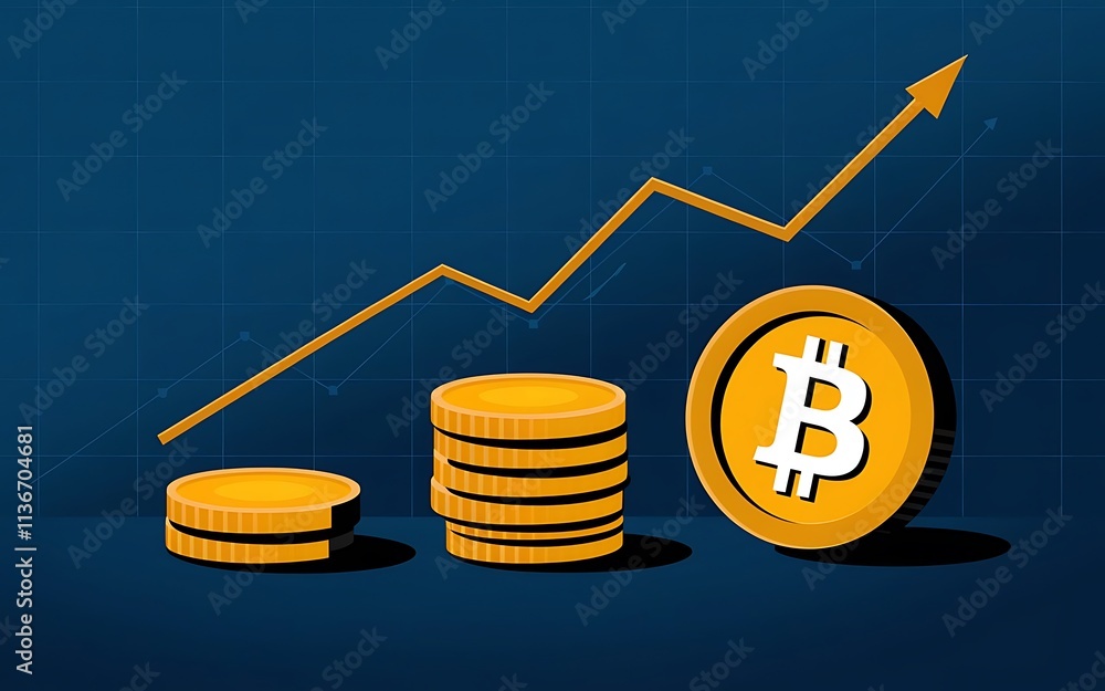 coins on the graph background creative business concept, crypto concept coins on the graph background creative business concept, crypto concept