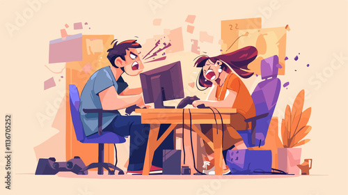 Teenage Gamer Struggles with Game Addiction - Parents Upset at Family Quarrel