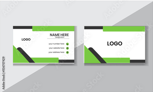 simple minimal double sided editable business card template 