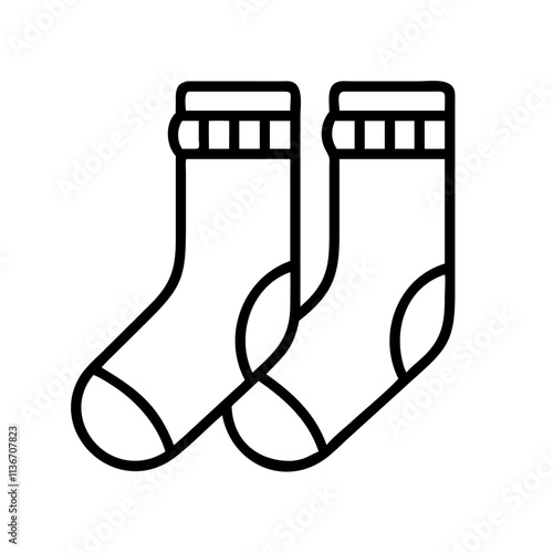 cozy reading socks icon, book lovers day line art, book lovers day icon - simple black line art icon of cozy reading socks, for book lovers day celebrations. book lovers day vector art.