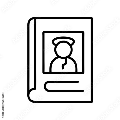 mystery novel icon, book lovers day line art, book lovers day icon - simple black line art icon of mystery novel, for book lovers day celebrations. book lovers day vector art.