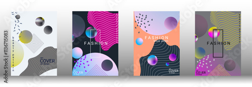 Modern design template. Creative vector backgrounds from fashionable shapes for creating a designer abstract cover, banner, poster, booklet. Vector illustration. EPS 10.
