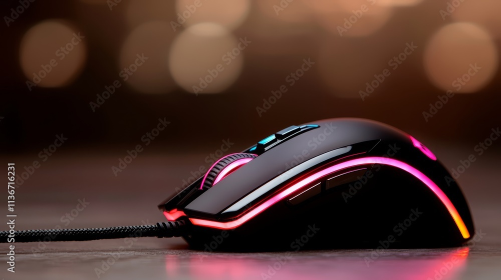 A close up of a computer mouse on a table A close up of a computer mouse on a table