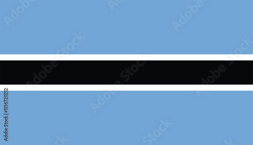 Botswana flag, flag of Botswana, national flag of Botswana, flat vector photo