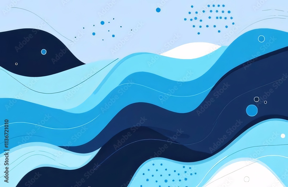 Abstract blue wave background design. (2) Abstract blue wave background design. (2)