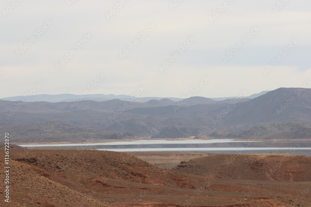 Ouarzazate Lake in Morocco Called Barrage El Mansour Eddahbi Ouarzazate Lake in Morocco Called Barrage El Mansour Eddahbi