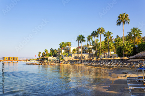 Fototapeta Naklejka Na Ścianę i Meble -  Beautiful view of Bodrum sea in Turkiye