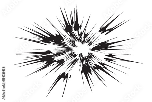 Vector Cartoon Explosion, Star Burst
