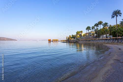 Beautiful view of Bodrum sea in Turkiye