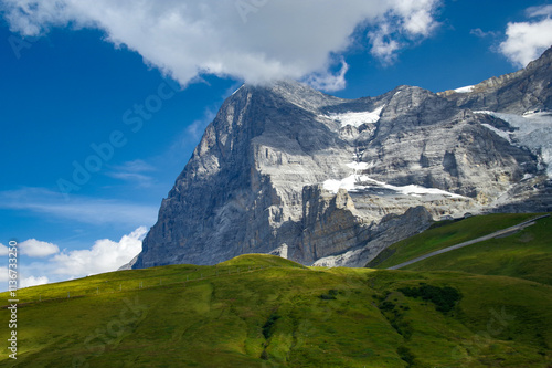 North face of the Eiger in Switzerland.