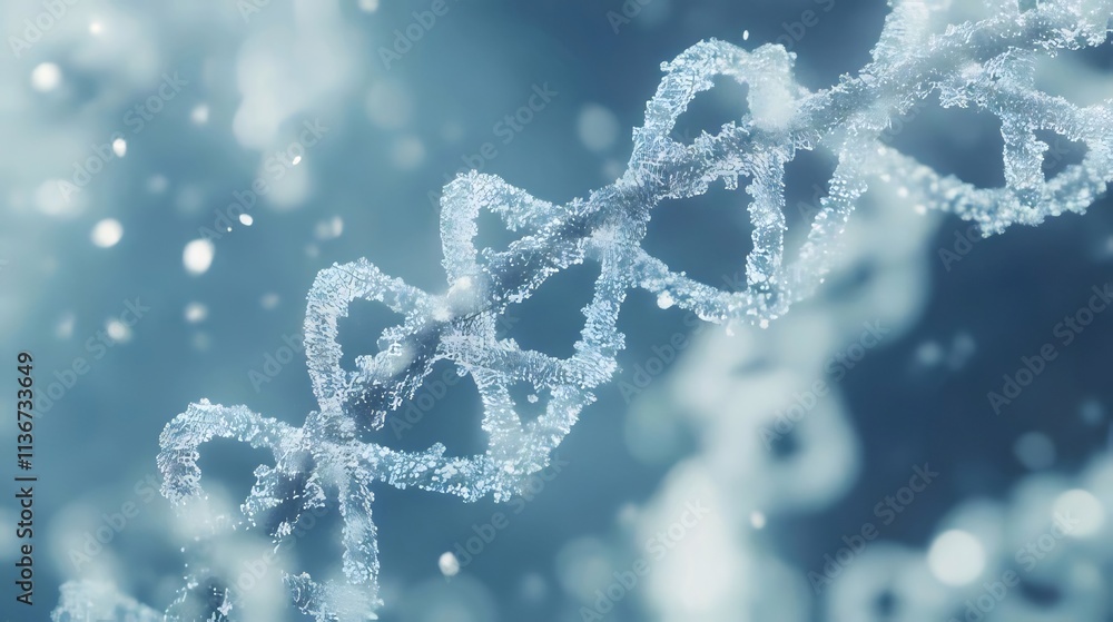 Microscopic view of DNA strand. Microscopic view of DNA strand.