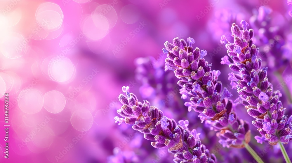 A bunch of lavender flowers with a pink background A bunch of lavender flowers with a pink background
