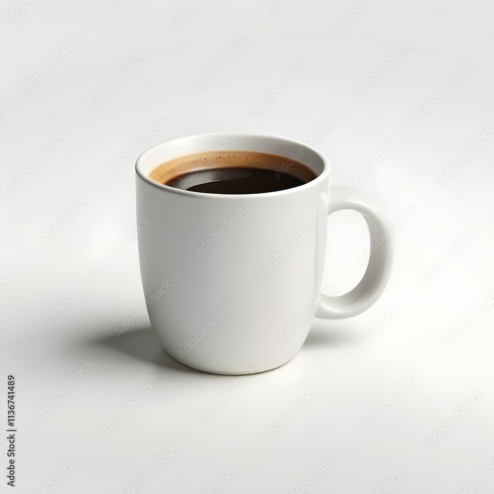 A simple yet stylish ceramic coffee mug, isolated on a white background, full depth of field. A simple yet stylish ceramic coffee mug, isolated on a white background, full depth of field.
