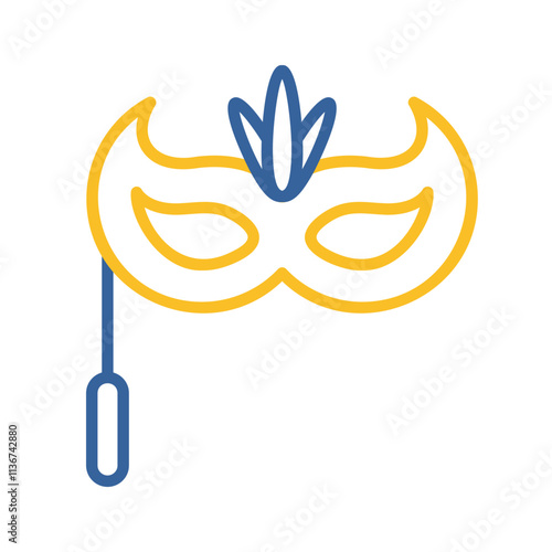 Christmas festive mask vector icon