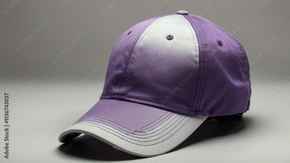Fototapeta premium aesthetic purple baseball cap isolated on plain white background