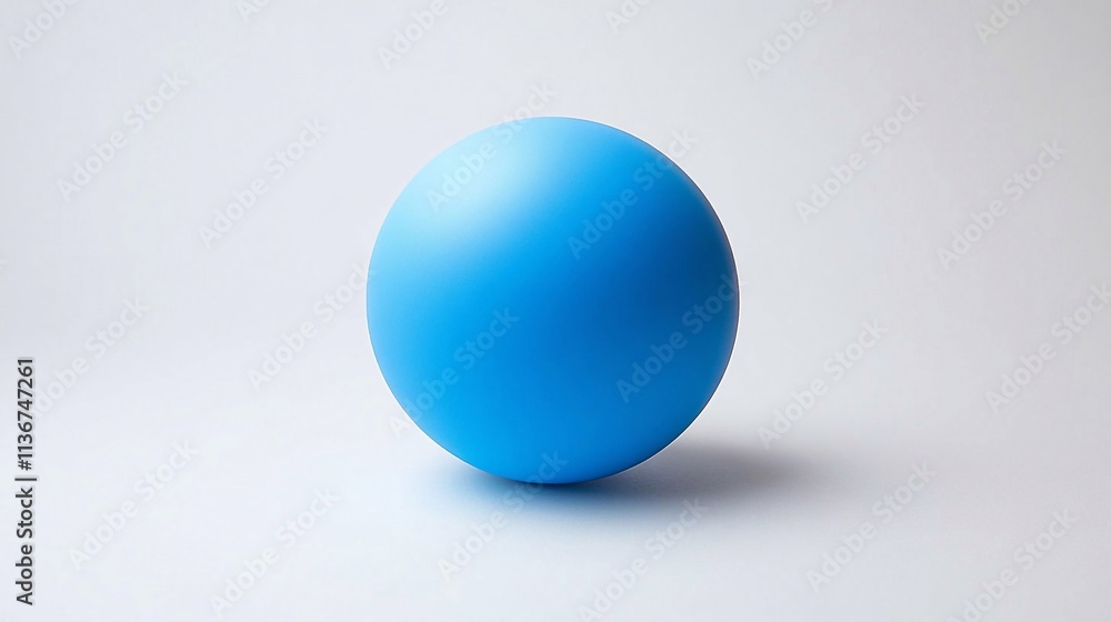 Matte sphere of 3d blue color on white background. Generative AI Matte sphere of 3d blue color on white background. Generative AI