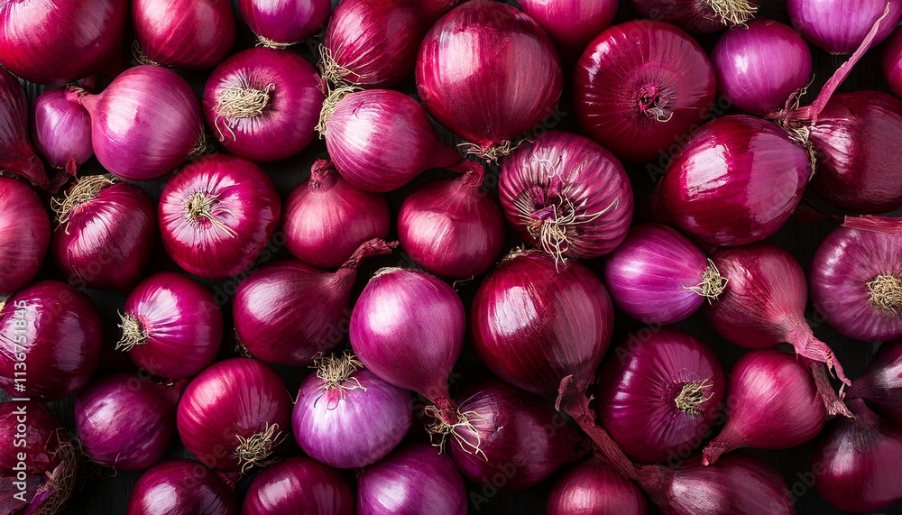red onion vegetables top view, AI generated red onion vegetables top view, AI generated