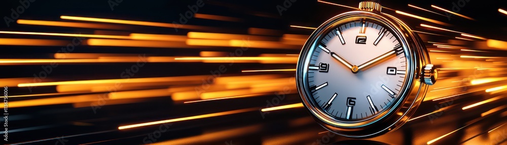 luminous stopwatch captures essence of time with dynamic light streaks luminous stopwatch captures essence of time with dynamic light streaks