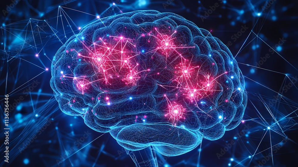 Hologram of the brain.Exploring the impact of dementia on cognitive development in older adults. Generative AI. Hologram of the brain.Exploring the impact of dementia on cognitive development in older adults. Generative AI.