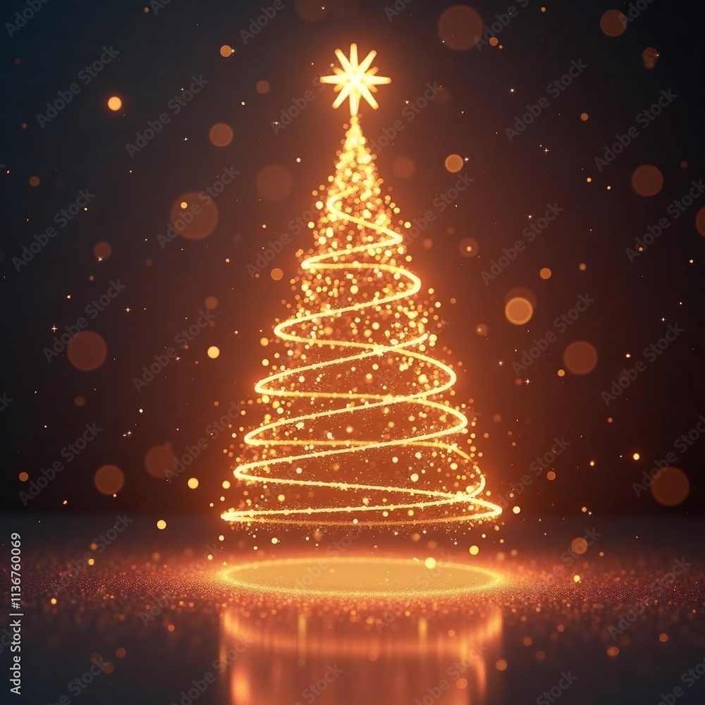 Ilumina tu Navidad con la magia de un árbol de luces doradas resplandecientes.
Ilumina tu Navidad con la magia de un árbol de luces doradas resplandecientes.