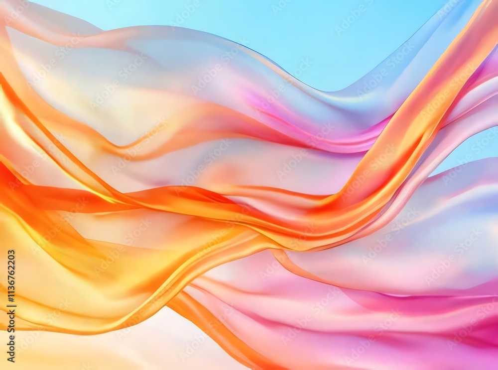 Abstract flowing fabric, light colors. Abstract flowing fabric, light colors.