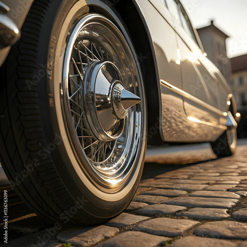 Wallpaper Mural A metallic car wheel is a durable, alloy-based wheel with a shiny finish Torontodigital.ca