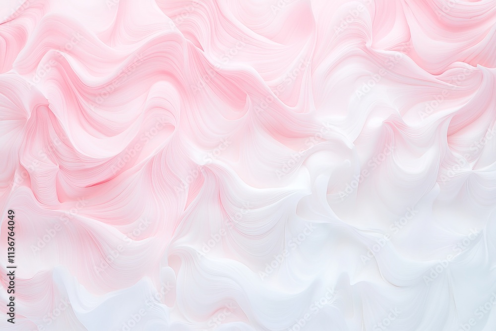 Fluffy meringue peaks create a delicate and airy texture with soft pink and white hues in a kitchen setting Fluffy meringue peaks create a delicate and airy texture with soft pink and white hues in a kitchen setting