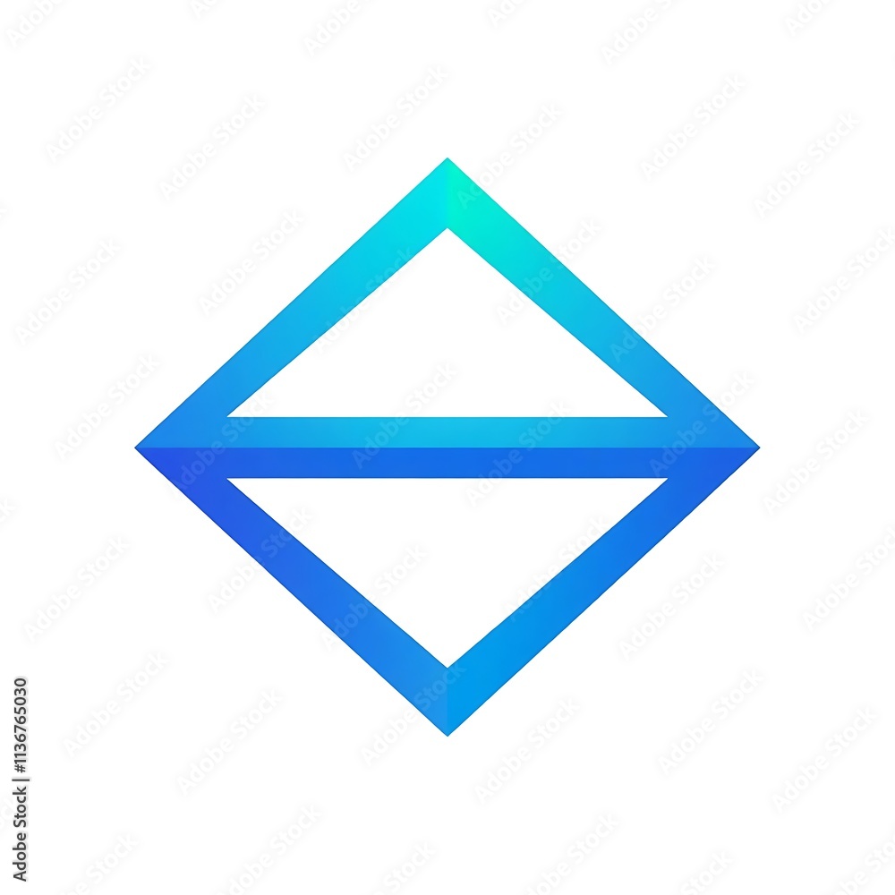 Abstract Blue Diamond Geometry Abstract Blue Diamond Geometry