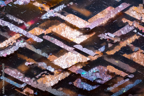 Tableau sur toile hematite inclusion in feldspar (commonly called sunstone)
