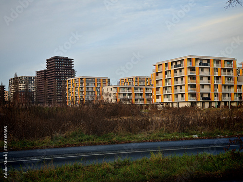 urban architecture, buildings in the city photo