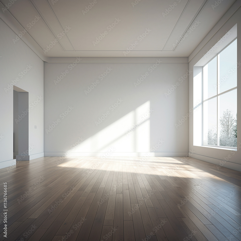 Obraz premium Modern and empty room