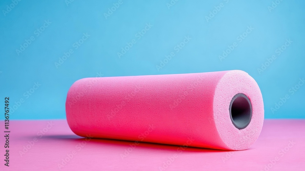 Fitness Accessories A foam roller for self-myofascial release and muscle recovery Isolated solo on plain background Fitness Accessories A foam roller for self-myofascial release and muscle recovery Isolated solo on plain background