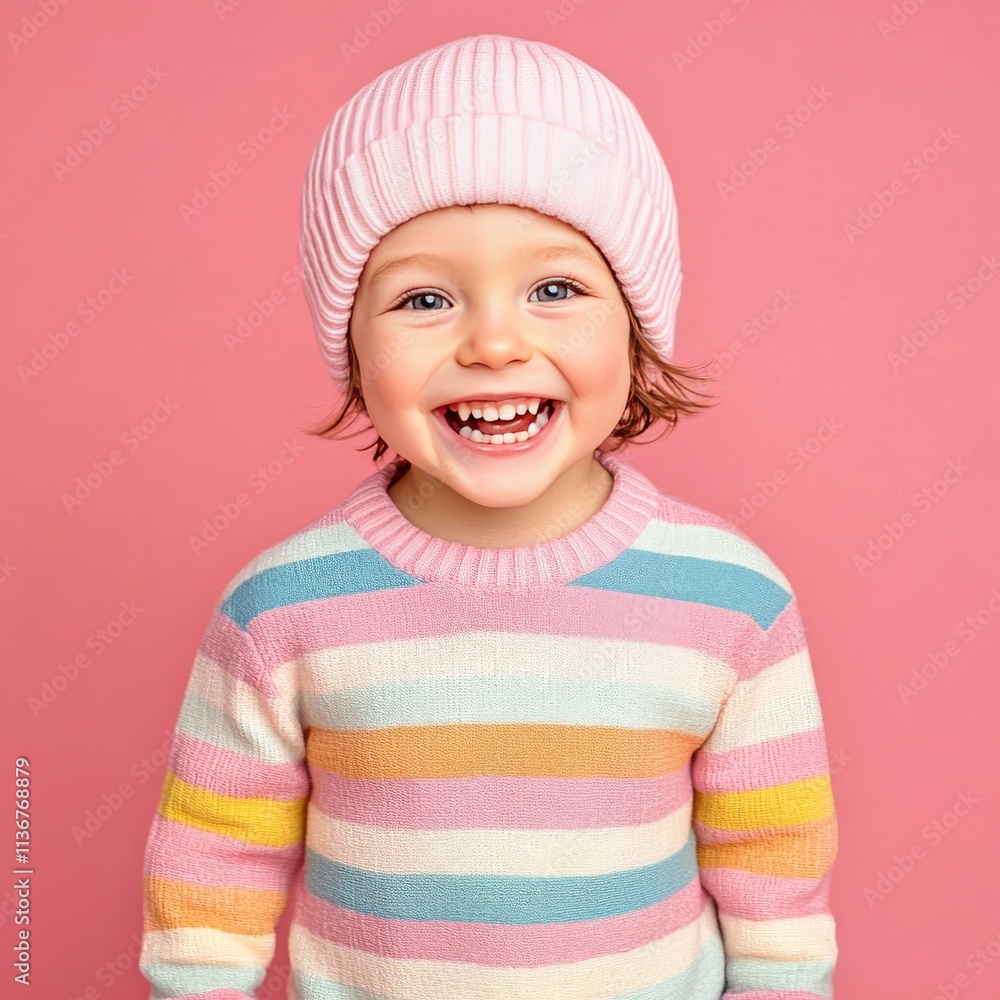 Cutie in jumper, hat and 2 teeth plays at park Cutie in jumper, hat and 2 teeth plays at park