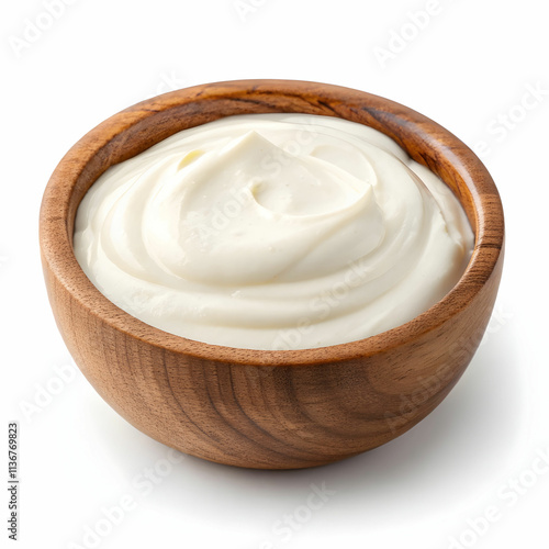 Yogurt is a creamy dairy product made by fermenting milk with bacterial cultures, photo