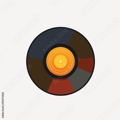 Realistic vinyl record. Vector, record for gramophone. Vector illustration