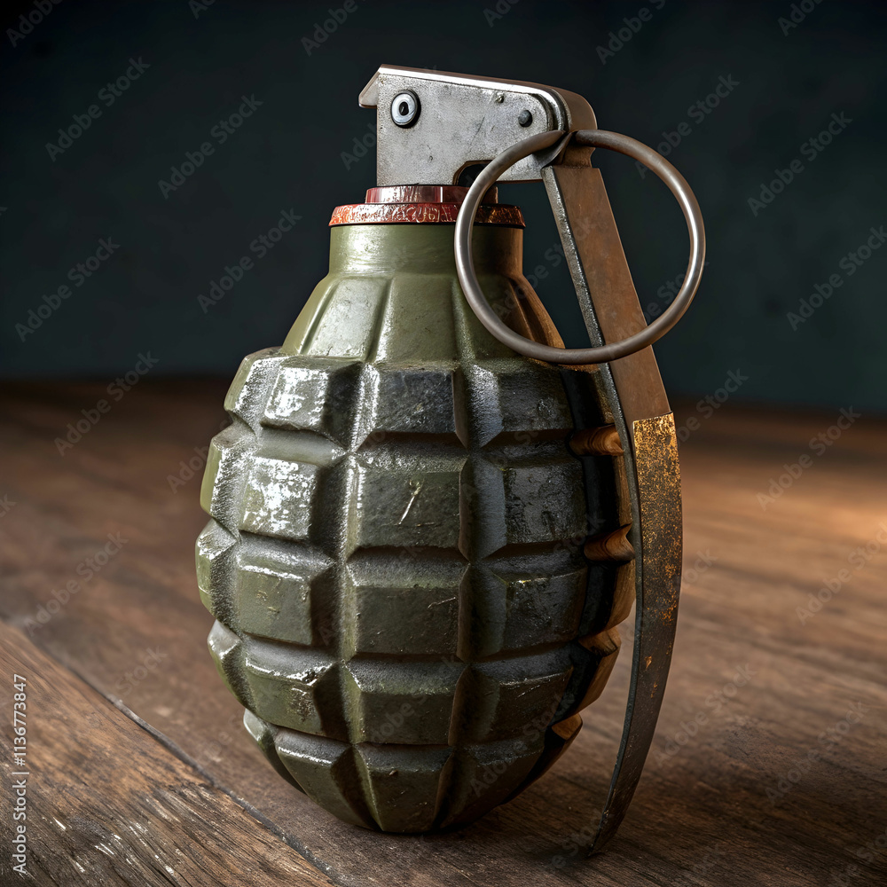 A hand grenade is a small, powerful explosive device designed for close combat A hand grenade is a small, powerful explosive device designed for close combat