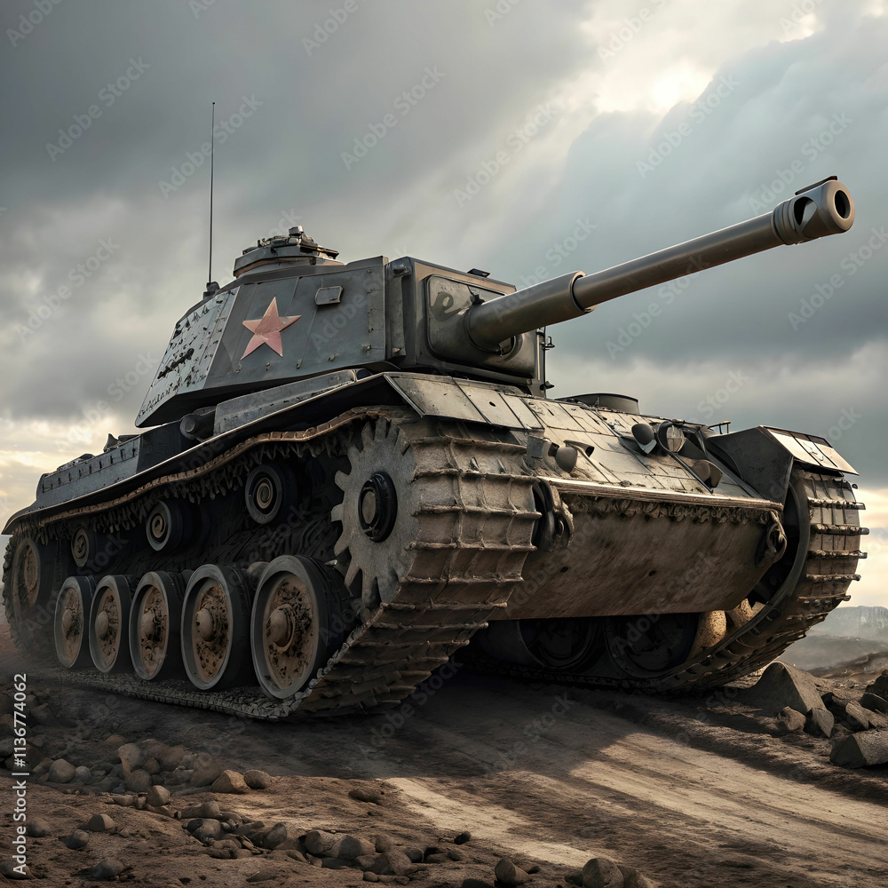 A heavy tank is a heavily armored military vehicle equipped with powerful weapons A heavy tank is a heavily armored military vehicle equipped with powerful weapons