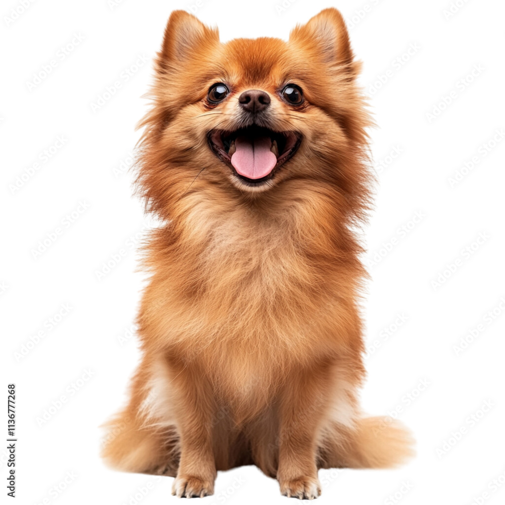 Obraz premium A Dog is sitting and panting isolated on a transparent background