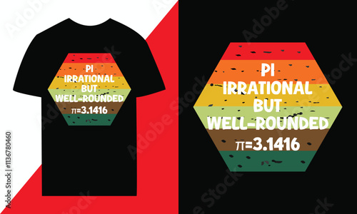 Pi Day Humor T-shirt Typography Graphics, Vector Illustration Printable Template Design,pi day 2025 t-shirt design.