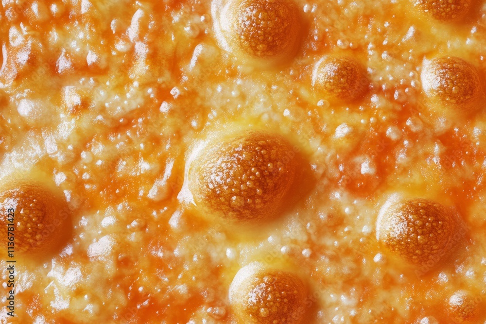 Bubbly pizza crust texture showing golden color and crispy features in a close-up view Bubbly pizza crust texture showing golden color and crispy features in a close-up view