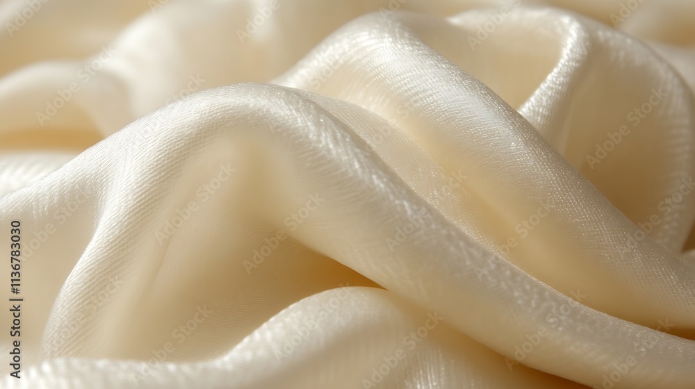 Creamy Beige Fabric Draped in Soft Folds Creamy Beige Fabric Draped in Soft Folds